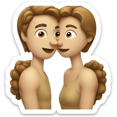 Kiss man and woman sticker