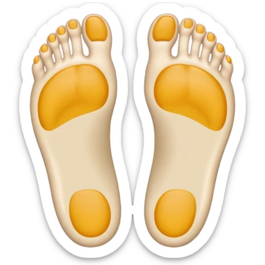 foot sole with visible arch, bottom view, simple and clear design sticker
