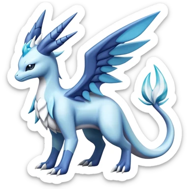 lugia-dialga-suicune-Glaceon-hybrid, full body sticker