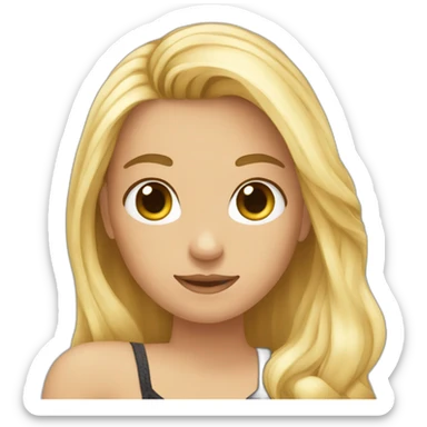 2 BFF qui se font un câlin une blonde une brune sticker