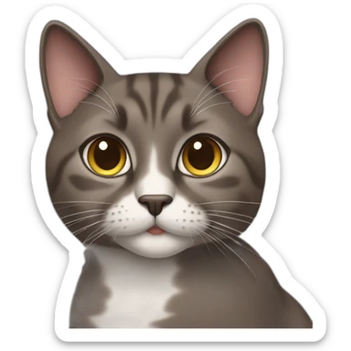 Brunette Anastasia cat sticker