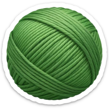 Rolled Yarn Ball green sticker