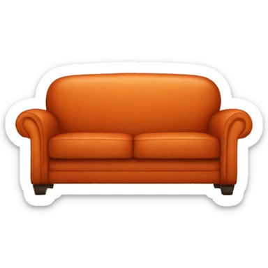 dark orange couch sticker