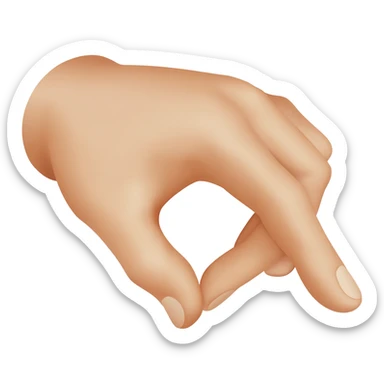 hand with index finger and thumb crossed sticker