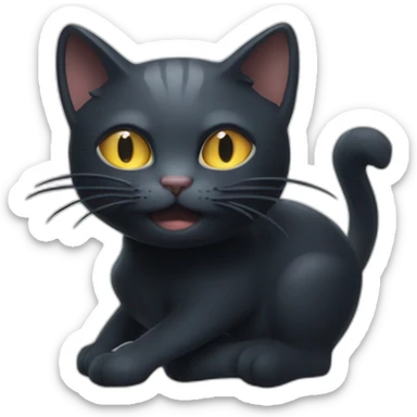 Le chat noir du jeu ghost trick sticker