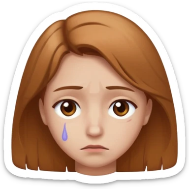 sad emoji with bruise under eye sticker