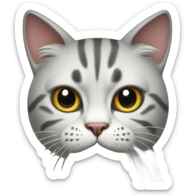 Extremely furious cat sticker