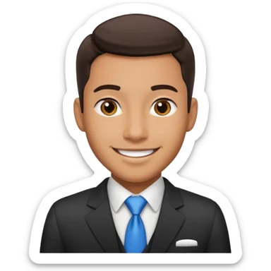 Je veux un réceptionniste d"hotel élégant masculin métissé sticker