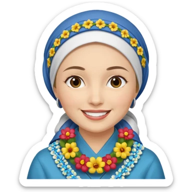 generate an apple style emoji with a woman granny counting money specifically romaanian lei sticker