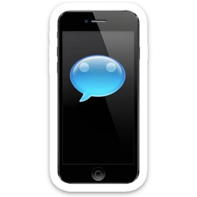 an iphone 16 where we can see bubble speech on the screen sticker