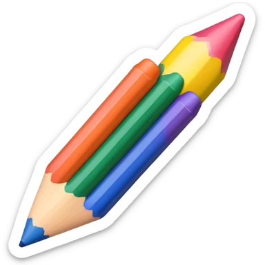 Rainbow Colourful crayon sticker