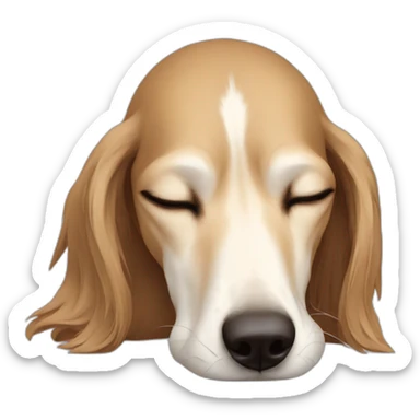 sleeping Saluki sticker