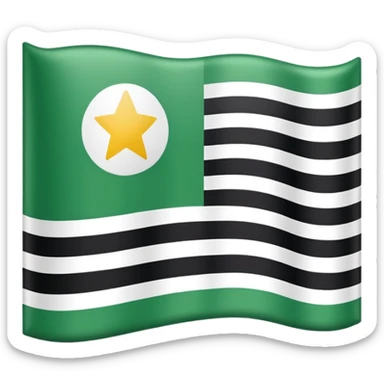 I want a flag as a emoji its made by three colours white green and black sticker