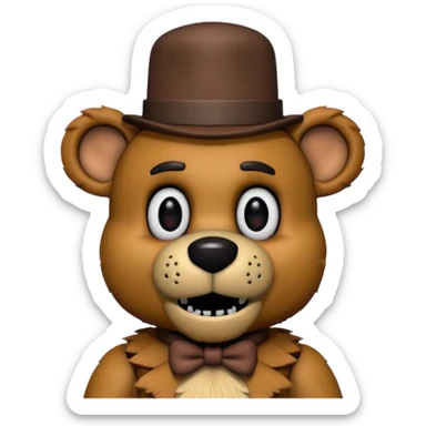 Freddy Fazbear (small hat) from Five Nights At Freddy's Movie sticker