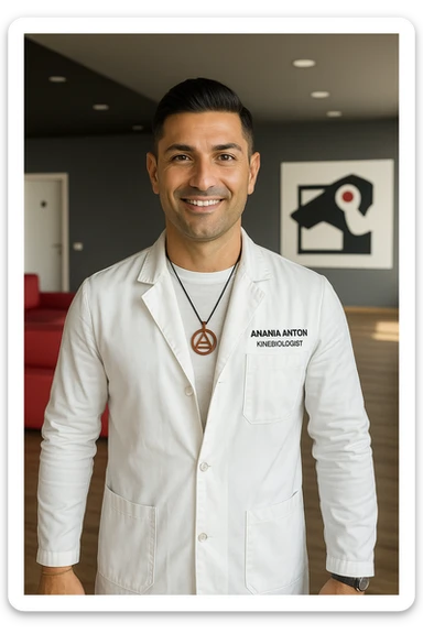 Kinesiologo chiamato Antonio Anania, immagini iperrealistiche sticker