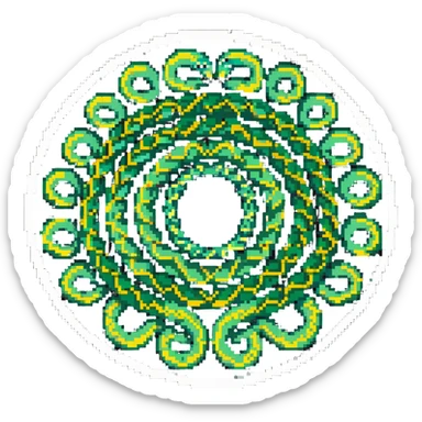 circle of snakes, multiple snakes arranged in a circular pattern sticker