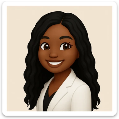 turn the second man in emoji style of the 1st image, match the facial features and match dressing style of the 2nd image, she is wearing white suit side pose sticker