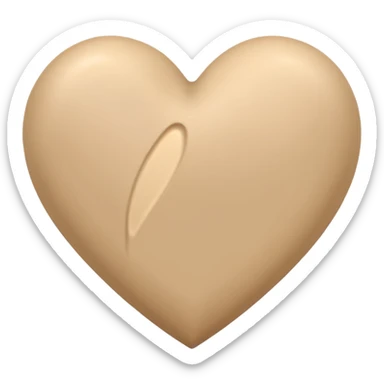 Coração bege sticker