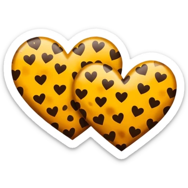 Cheetah print hearts sticker
