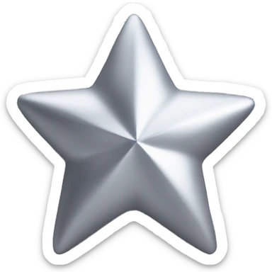 Silver Star y2k matte sticker