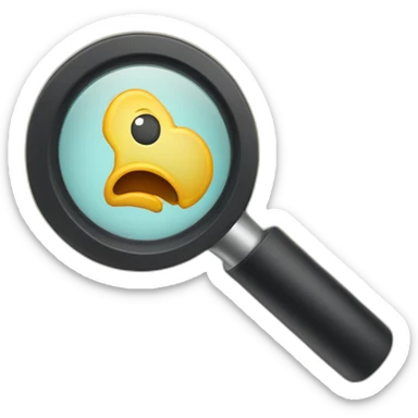 The letter W under a magnifier sticker