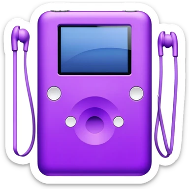 Purple iPod emoji sticker