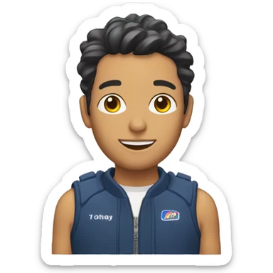 una persona enojada con espuma en la boca sticker