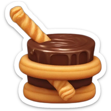chocolate con churros sticker