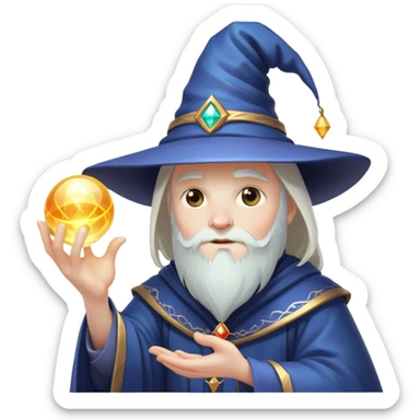 
Imagine that you are a cartoonist. Draw a portrait of a wizard who grows dreams. sticker