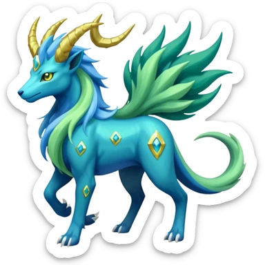 Manectric-Suicune-Virizion-Zygarde-fusion-hybrid-creature  sticker