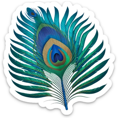Peacock feather emoji sticker
