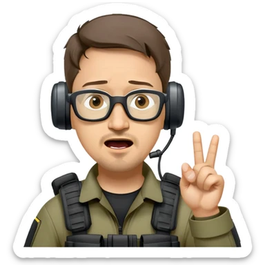 Edward Snowden as an operator vs from call of duty warzone as if he was shouting “let’s go” sticker