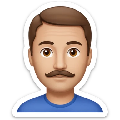 Terry Coldwell of East 17 with brown hair and thin mustache sticker