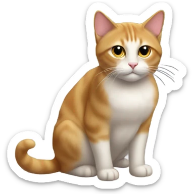 cat in egypt pyramid sticker