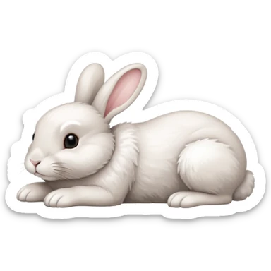 fullbody laying bunny  ios 16 sticker