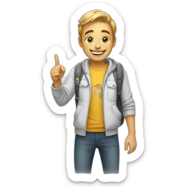 happy first day at university sticker