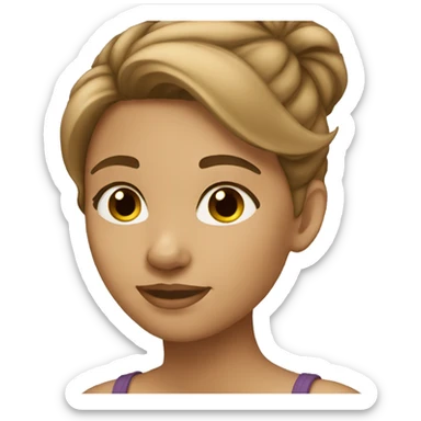 light tan girl with lightbrown hair sticker