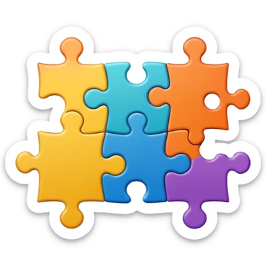 Puzzle Pieces Joined sticker