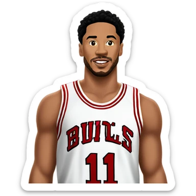 derrick rose jersey sticker