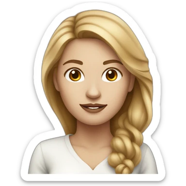 white-skinned woman with light brown hair entrepreneur sticker