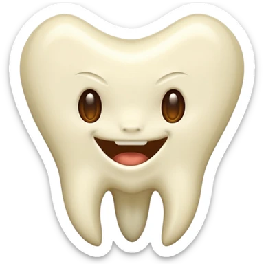 Sharp curved fang tooth only sticker