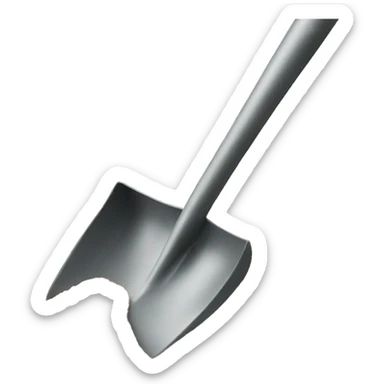 a shovel digging in sand sticker