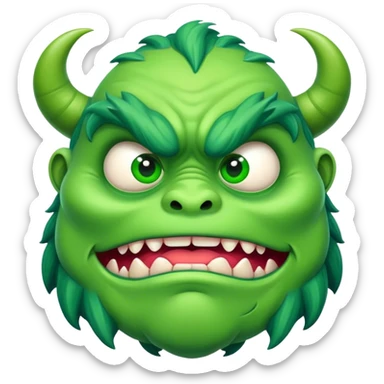 Big monster face mean  sticker