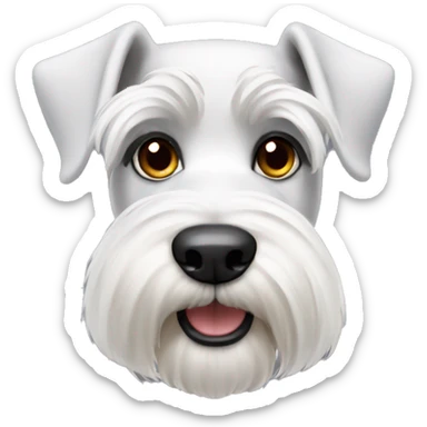 White Zwergschnauzer sticker