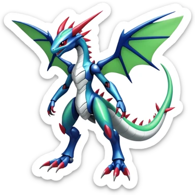  Cool Edgy Shiny Godly Ethereal Digimon-Genesect-Flygon-Dialga-Medabot-hybrid full body sticker