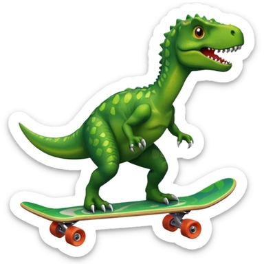 Dinosaur on a skateboard sticker