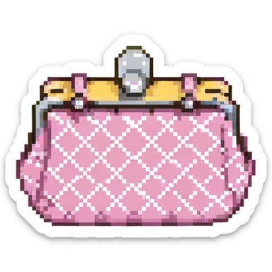 pink designer purse sticker