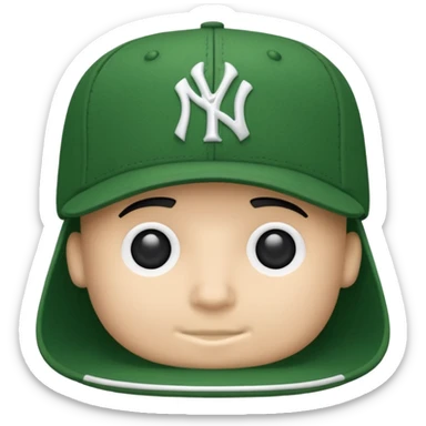new york Yankee green cap sticker