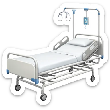 Create a hospital bed taken from a top angle sticker