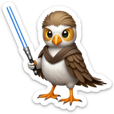 bird jedi that golfs sticker